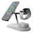 T256 15W Magnetic Wireless Charging Station Phone Watch Earphone Charging Dock with Night Light - White - 1