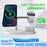 T256 15W Magnetic Wireless Charging Station Phone Watch Earphone Charging Dock with Night Light - White - 3