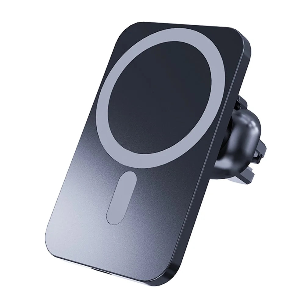C16 Compatible with MagSafe Car Air Vent Mount Wireless Charger 360 Degree Rotatable 15W Fast Charger - Black - 1