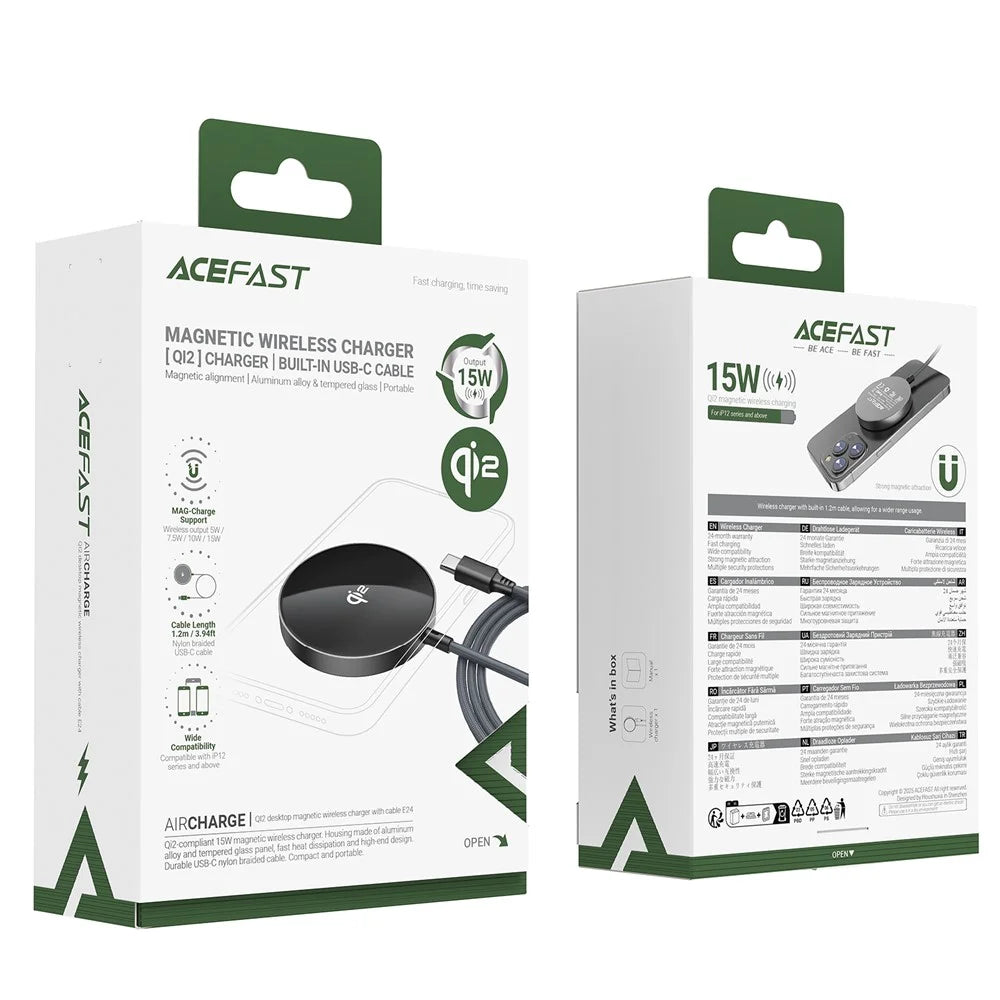 ACEFAST E24 QI2 Desktop Magnetic Wireless Charging Pad Phone Charger with Type-C Cable - 7