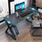 H18 Smartphone 15W Wireless Charging Keyboard Mouse Pad Foldable Multifunctional LED Illuminated Mousepad - 6