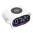 H39 Multifunction Alarm Clock TWS Bluetooth-Compatible Speaker 15W Wireless Charger with Ambient Light - White - 1