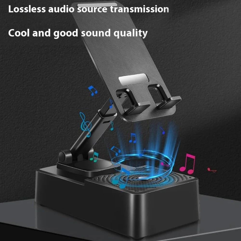 F16 Foldable Phone Stand Bluetooth-Compatible Speaker Portable Audio Dock with Emergency Power Bank - 7