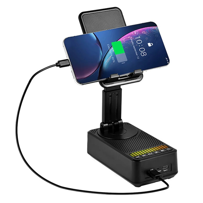 F26 Portable Foldable Phone Stand Bluetooth-Compatible Speaker 5000mAh Power Bank - 4