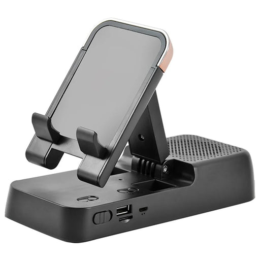 F18 Mobile Phone Holder Bluetooth-Compatible Speaker Adjustable Stand 1200mAh Portable Rechargeable - Black - 1