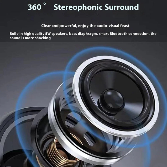 F21 Bluetooth-Compatible Speaker Phone Stand 1500mAh Wireless Charging Adjustable Holder - 7