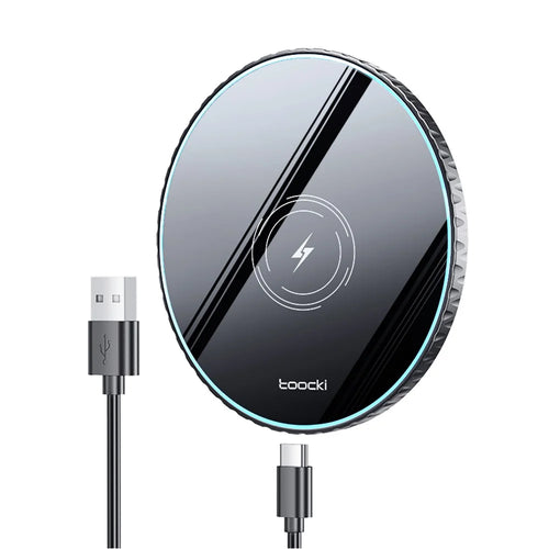 TOOCKI TQ-WL01 Wireless Charger 15W Ultra Thin Portable Desktop Fast Charging Pad - 1