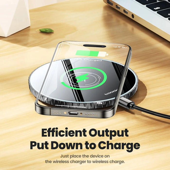 TOOCKI TQ-WL01 Wireless Charger 15W Ultra Thin Portable Desktop Fast Charging Pad - 2