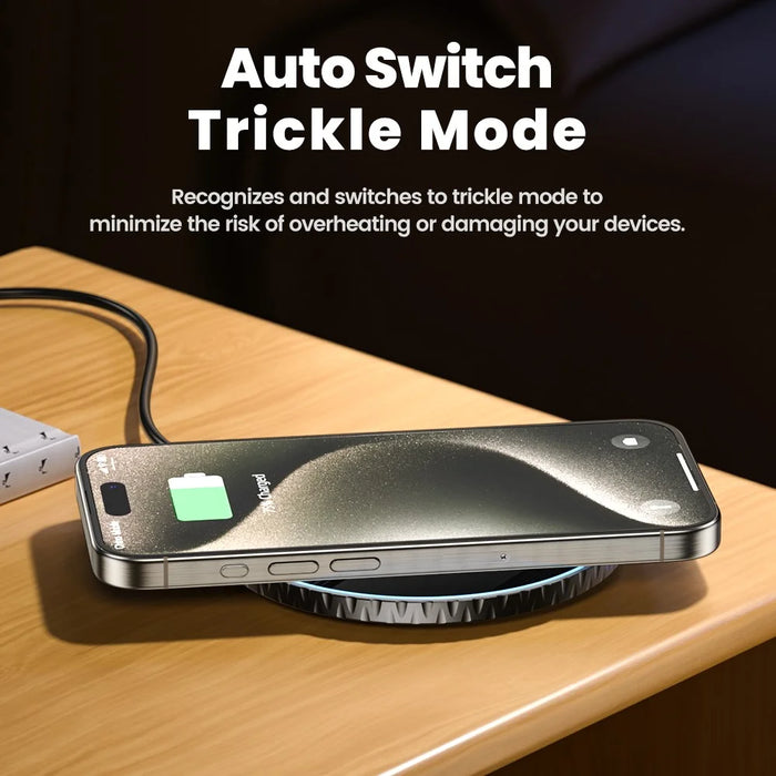 TOOCKI TQ-WL01 Wireless Charger 15W Ultra Thin Portable Desktop Fast Charging Pad - 5