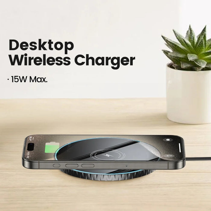 TOOCKI TQ-WL01 Wireless Charger 15W Ultra Thin Portable Desktop Fast Charging Pad - 7