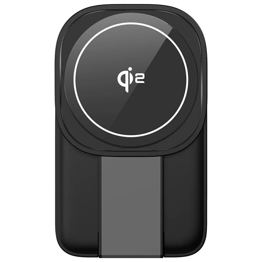 C40 Qi2 Magnetic Wireless Charger for iPhone / Apple Watch / AirPods 3 in 1 Foldable 15W Fast Charging Dock with LED Warm Light - Black - 3