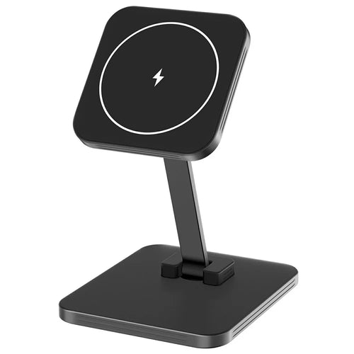 C46 15W Magnetic Wireless Charger for iPhone  /  AirPods  /  Apple Watch Aluminum Alloy Foldable Charging Stand - Black - 1
