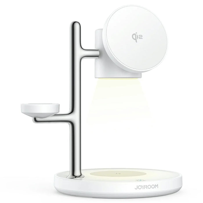 JOYROOM JR-W23 Qi2 4 in 1 Wireless Charger with Night Light Phone Watch Earbuds Charging Stand - 1