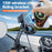 Motorcycle Phone Mount Holder 15W Wireless Charger with Sunshade for Delivery Riders Navigation - 7