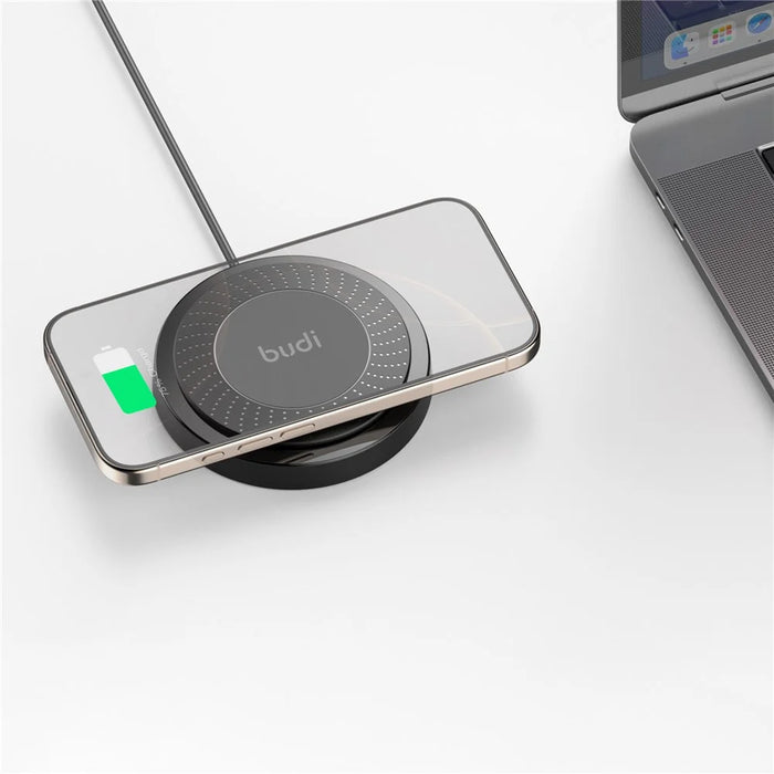 BUDI WL3000B Wireless Charger 15W Fast Charging Portable Phone Charging Pad - 2