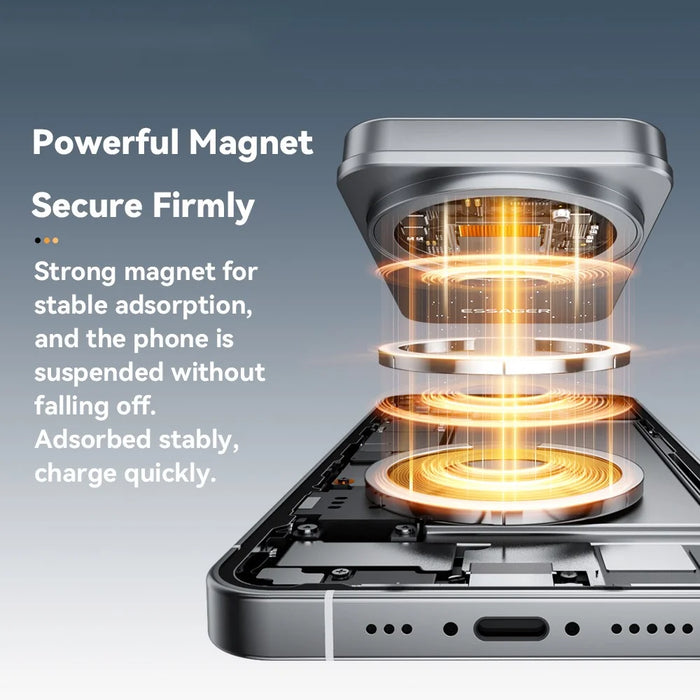 ESSAGER 2 in 1 Qi2 Desktop Magnetic Wireless Charger with Foldable Stand 15W Fast Charging Station - 3