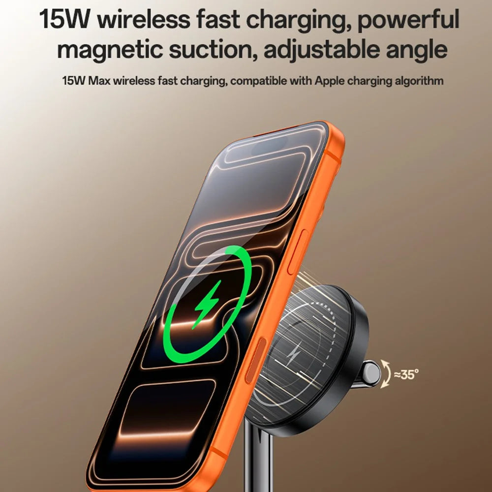 YESIDO DS37 6 in 1 Desktop Wireless Charger Stand Multi-Function Charging Station with Clock / Light - 2
