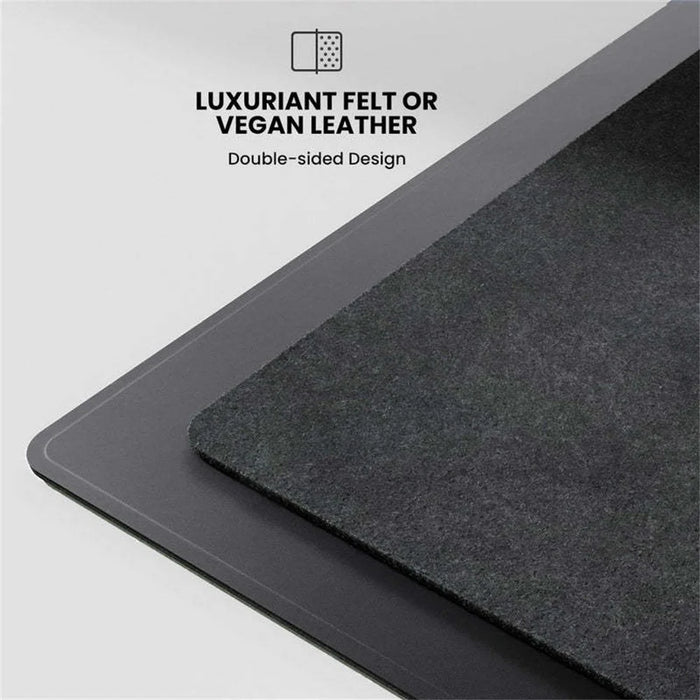 S1300 Wireless Charging Mouse Pad Large Waterproof Desk Mat Fast Charge for Home / Office - Black - 4