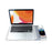 S101 Multi-Function 14 Inch Laptop Sleeve PU Leather Wireless Charging Mouse Pad Notebook Riser Stand - Brown - 4