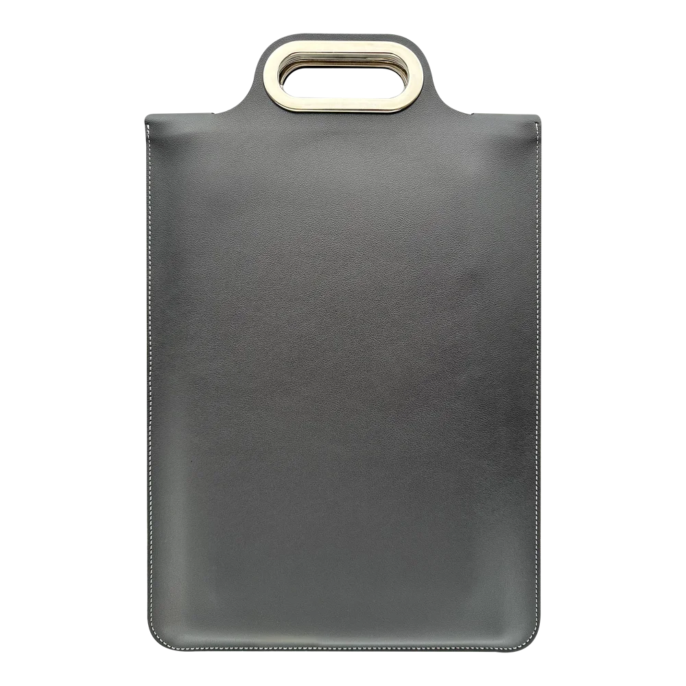 S99 Multifunctional Portable Laptop Sleeve 15W Fast Charger for Phone/Earphones/Smart Watch PU Leather Mouse Pad - Black - 2