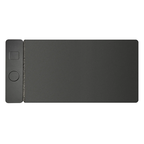14 Inch Laptop Sleeve 15W Max Multifunctional Wireless Charging PU Leather Mouse Pad for Phone / Earbuds / Watch - Black - 1