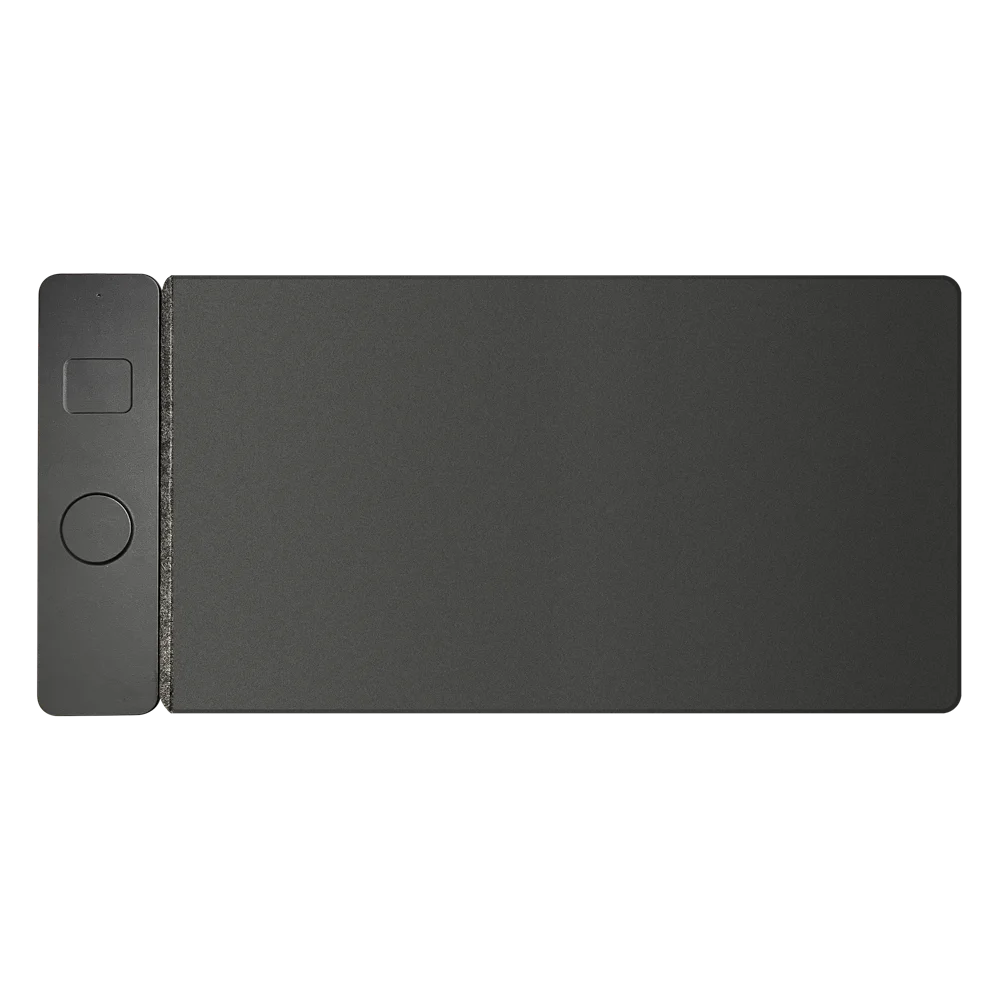 16 Inch Laptop Sleeve 15W Max Multifunctional Wireless Charging PU Leather Mouse Pad for Phone / Earbuds / Watch - Black - 1