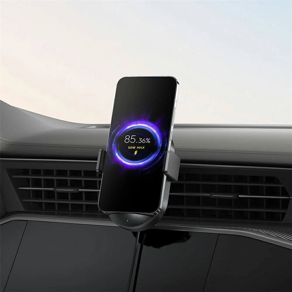 XIAOMI 50W Car Wireless Charger Efficient Heat Dissipation High-Power Fast Charging Stand (Chinese Version) - 7