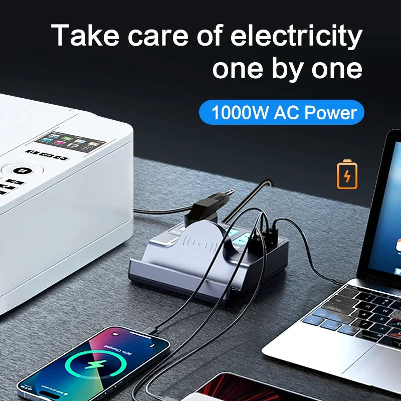 WLX-H11 72W Smart Wireless Charging GaN Power Strip Multi-Port PD Fast Charger Station - US Plug - 6