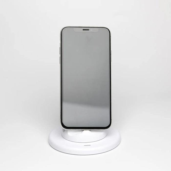 UV-01 USB to Type-C/Micro/iP 3 in 1 Charging Dock for Smartphone Holder Stand 360 Degree Rotatable Charger Base - White - 5