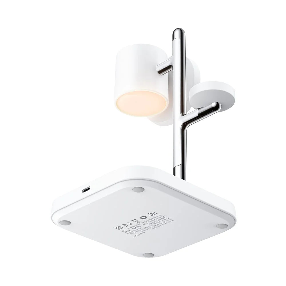 ACEFAST E39 4 in 1 Desktop Wireless Charger with Night Light Phone Watch Earphone Charging Station - White - 4