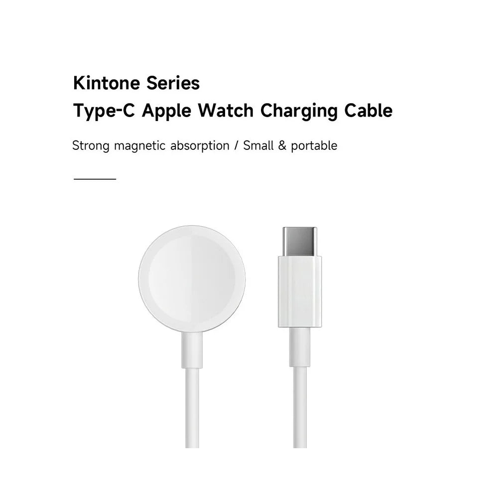 DEVIA Kintone Series for Apple Watch Type-C Magnetic Charger with 1m Charging Cable - White - 2