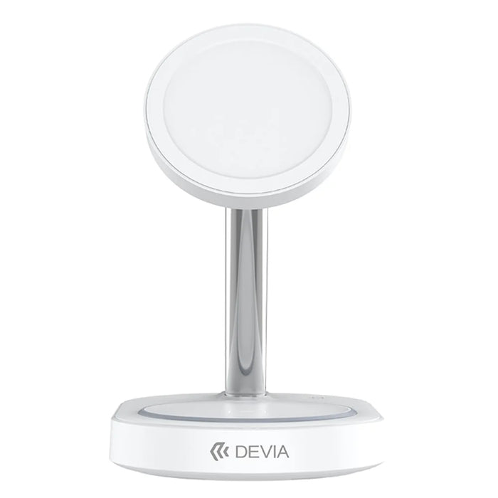 DEVIA Y302 Extreme Speed Series 3 in 1 15W Magnetic Wireless Charger Phone Watch Earbuds Charging Stand - White - 7
