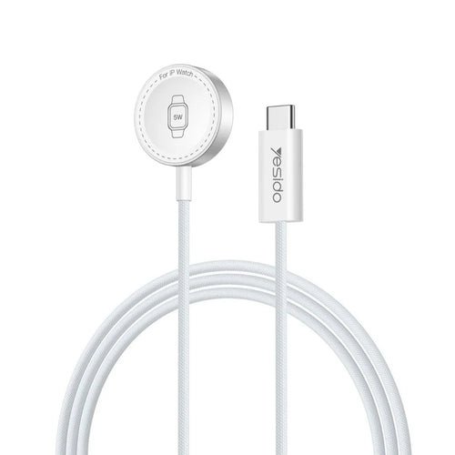 YESIDO DS36 1m For Apple Watch 5W Fast Charging Type-C Cable Magnetic Wireless Charger - White - 1
