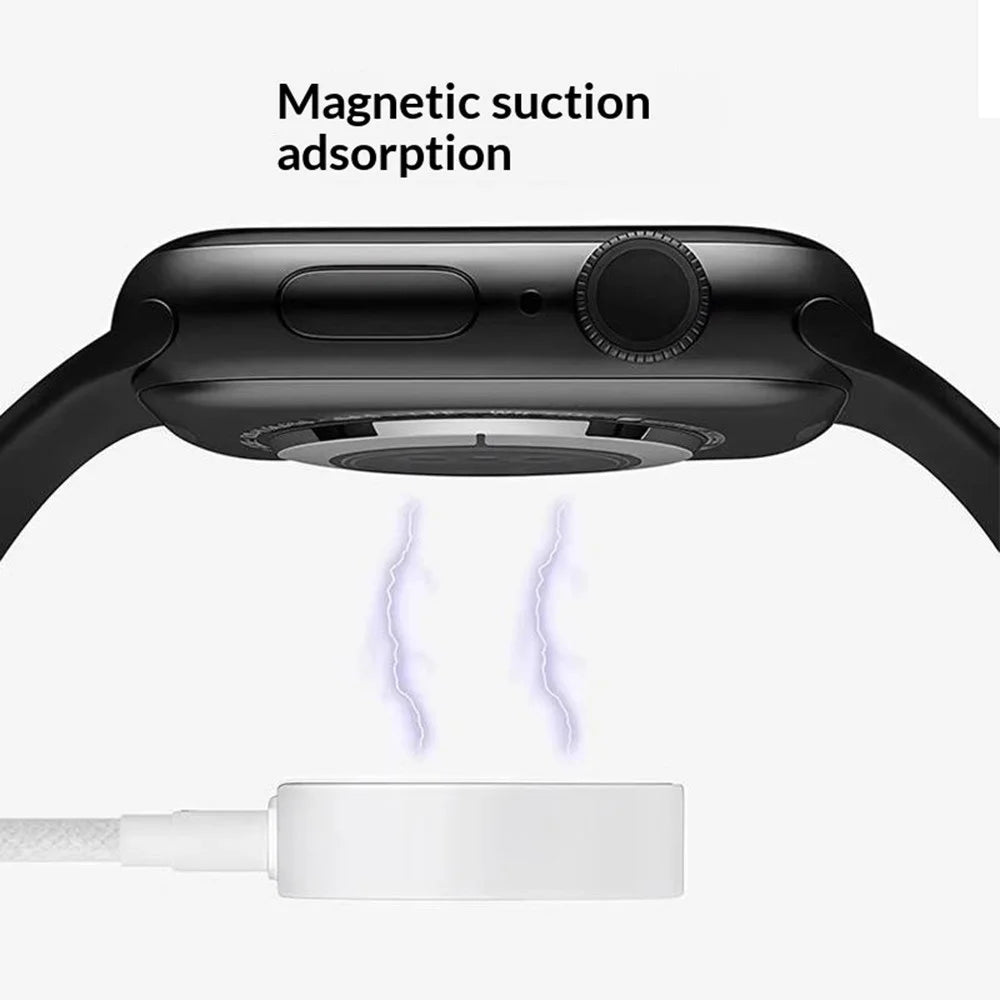 YESIDO DS33 1m 2.5W Fast Charging USB-A Cable for Apple Watch Magnetic Wireless Charger - White - 6