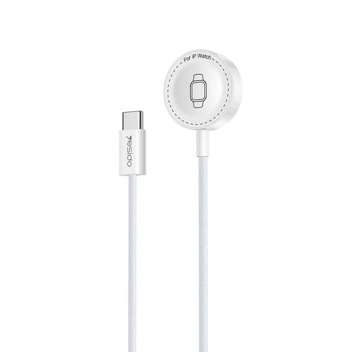 YESIDO DS32 1m 2.5W Fast Charging USB-C Cable for Apple Watch Magnetic Wireless Charger - White - 1