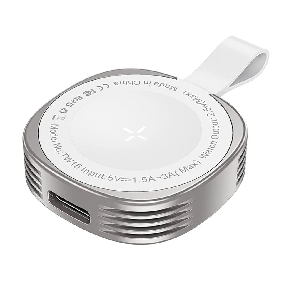 TOOCKI TW15 Magnetic Wireless Smart Watch Charger 2.5W Zinc Alloy Dual Port Type-C iP (5-14) Magnetic Charging Dock for Apple Watch - 1