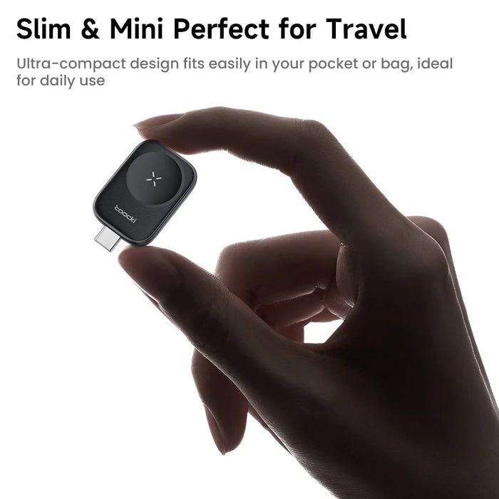 TOOCKI TW13 2.5W Type-C Magnetic Wireless Charger for Apple Watch Charging Dock - Male - 3