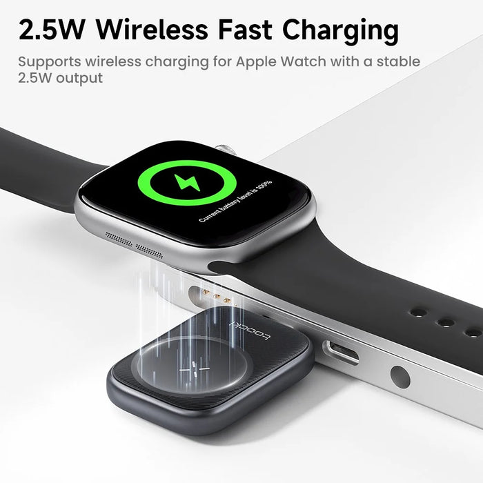 TOOCKI TW13 2.5W Type-C Magnetic Wireless Charger for Apple Watch Charging Dock - Male - 7