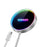 ESSAGER 15W Magnetic Wireless Charger with Dynamic RGB Light Portable Charging Pad - Silver - 2