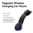 ESSAGER 15W Fast Charger with RGB Light 360 Degree Rotating Magnetic Wireless Charging Car Mount Phone Holder - Black - 2