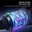 ESSAGER 15W Fast Charger with RGB Light 360 Degree Rotating Magnetic Wireless Charging Car Mount Phone Holder - Black - 6