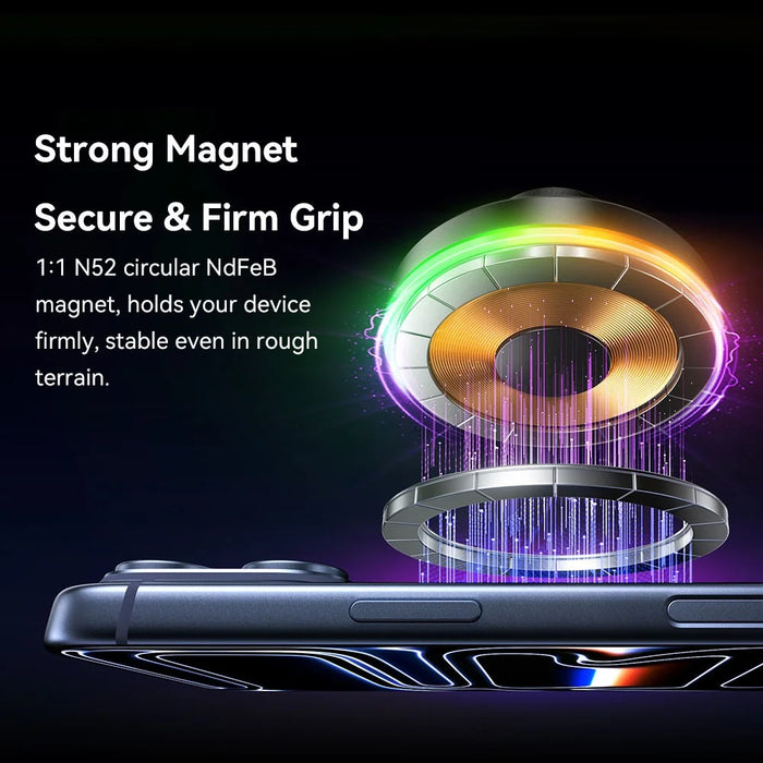 ESSAGER Magnetic Car Phone Holder RGB Lighting 15W Wireless Charger for Dashboard Windshield Mount - Tarnish - 6