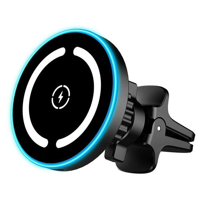 JLM-101 Magnetic Wireless Car Charger 15W Fast Charging Qi-Compatible Air Vent Mount Phone Holder - Black - 1