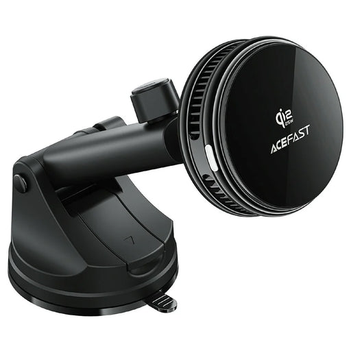 ACEFAST D67 Qi2 25W Cooling Wireless Charging Car Holder with Suction Cup Phone Mount Stand - Black - 2