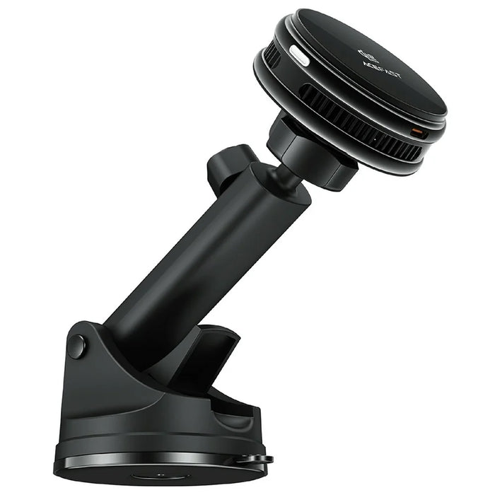 ACEFAST D67 Qi2 25W Cooling Wireless Charging Car Holder with Suction Cup Phone Mount Stand - Black - 4