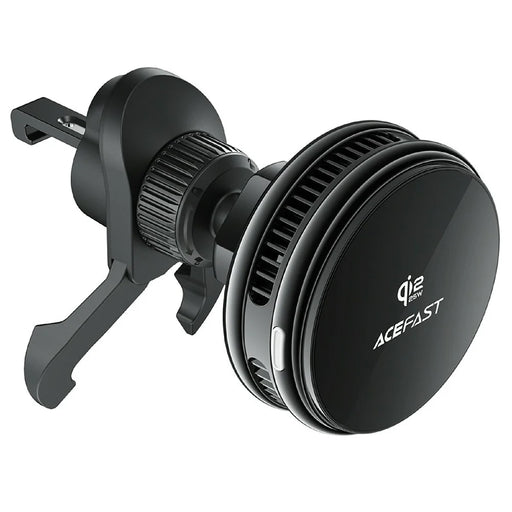 ACEFAST D66 25W Qi2 Magnetic Wireless Charger Car Mount Phone Holder with Cooling Fan for Air Vent - Black - 2