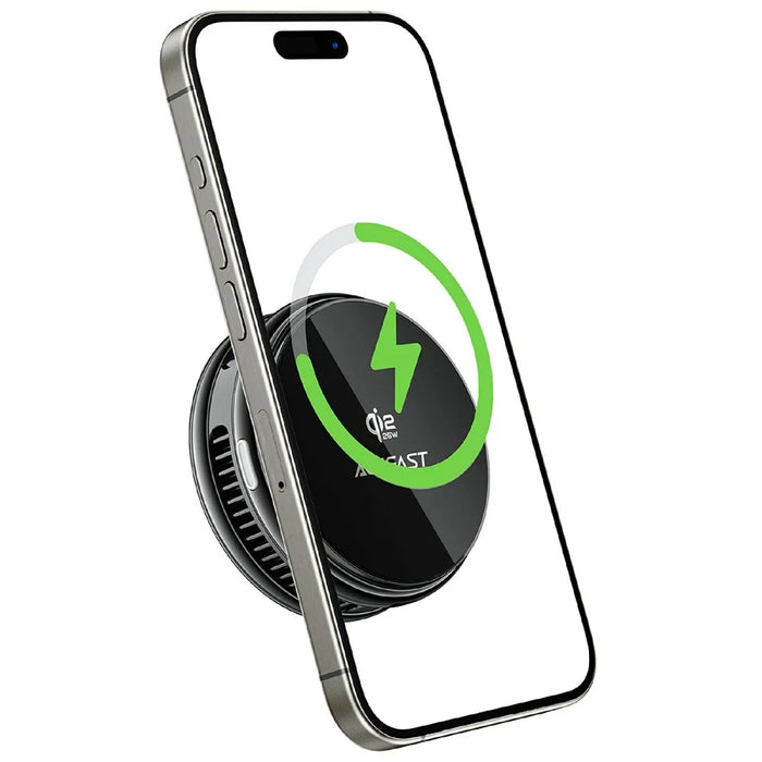 ACEFAST E47 QI2 25W Magnetic Cooling Wireless Charger Fast Phone Cooler for Gaming - Black - 5