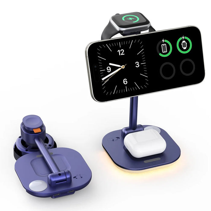 MC09 Qi2 15W Wireless Charger Semiconductor Cooling Foldable Charging Station with LED Night Light - MC09 - 2