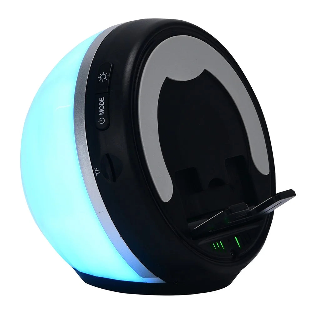 F36 Bluetooth-compatible Speaker with Phone Stand TF Card RGB Ambient Light 2000mAh Wireless Induction Audio Portable Speaker - Black - 1