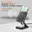 JJT-C42 Qi2 3-in-1 Magnetic Wireless Charger 15W Foldable Aluminum Alloy Charging Stand for Phone Watch Earbuds - Titanium - 5